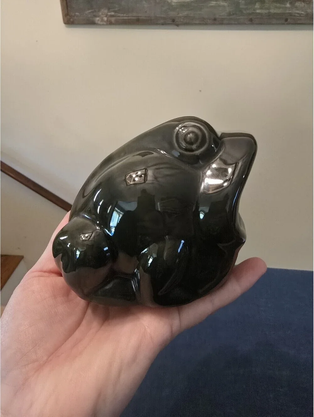 Vintage Ceramic Frog Sponge Holder